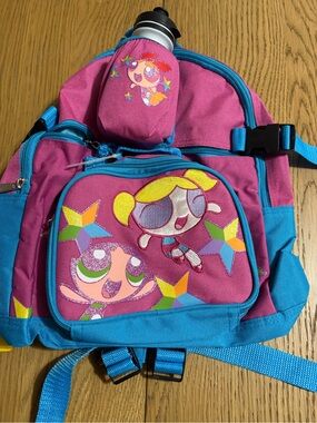 Cartoon Network Pink & Blue Powerpuff Girls Kids Backpack